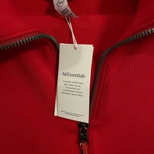 SPANX Vibrant Red Half-Zip Pullover